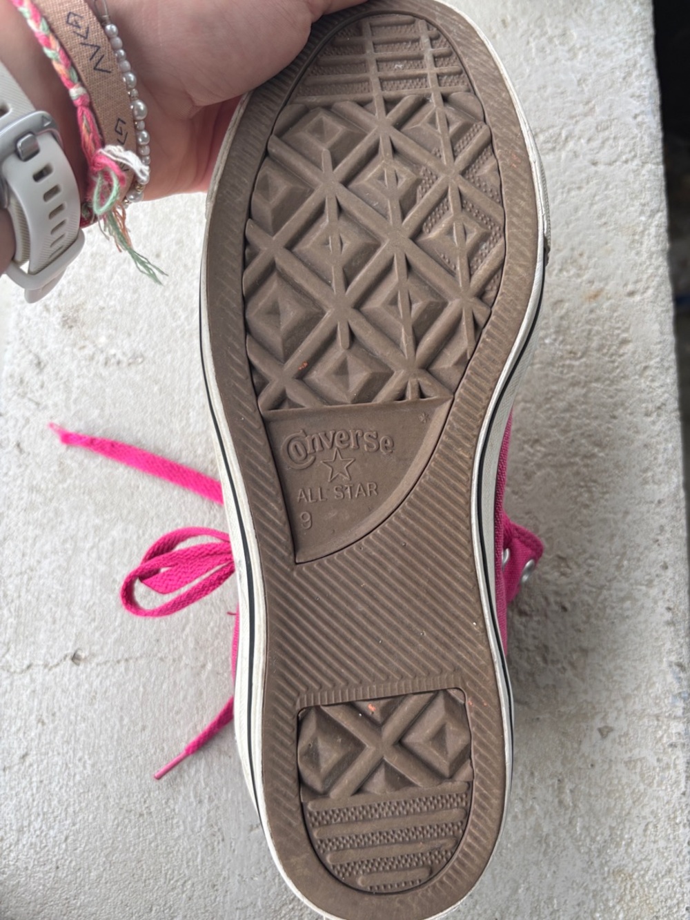 Converse Chuck Taylor All Stars Hot Pink with Black, includes zipper decal! - Picture 5 of 9